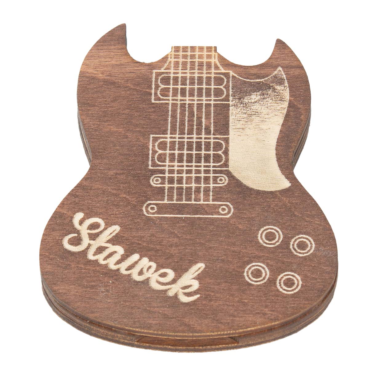 gitara 01bezcb 1 Efektowny pojemnik do 3 kostek gitarowych