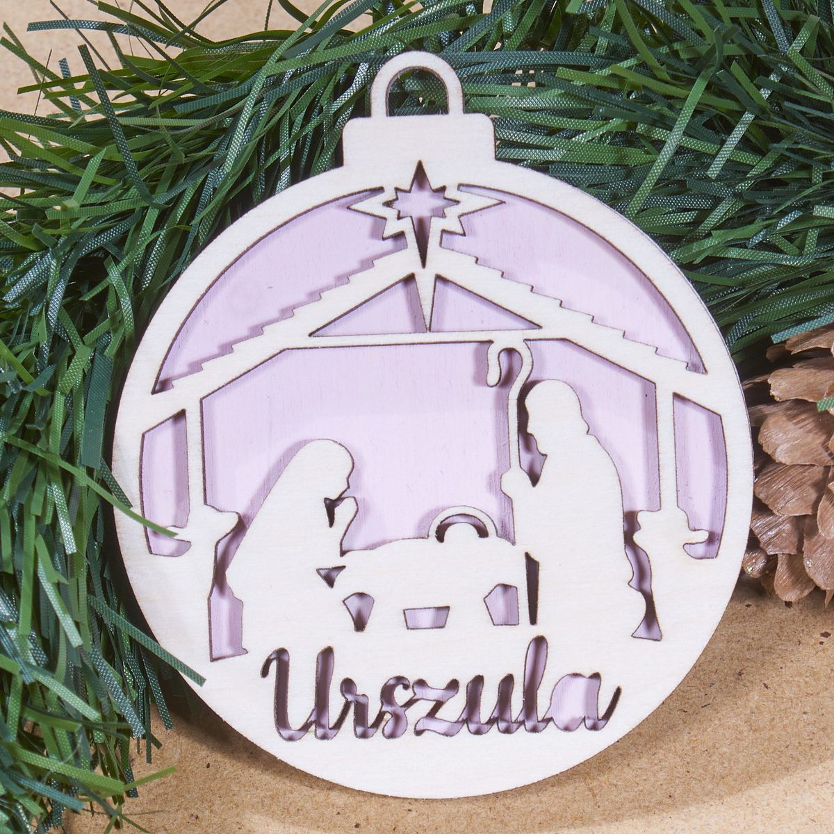 bombki 01 11 Bombka drewniana z imieniem