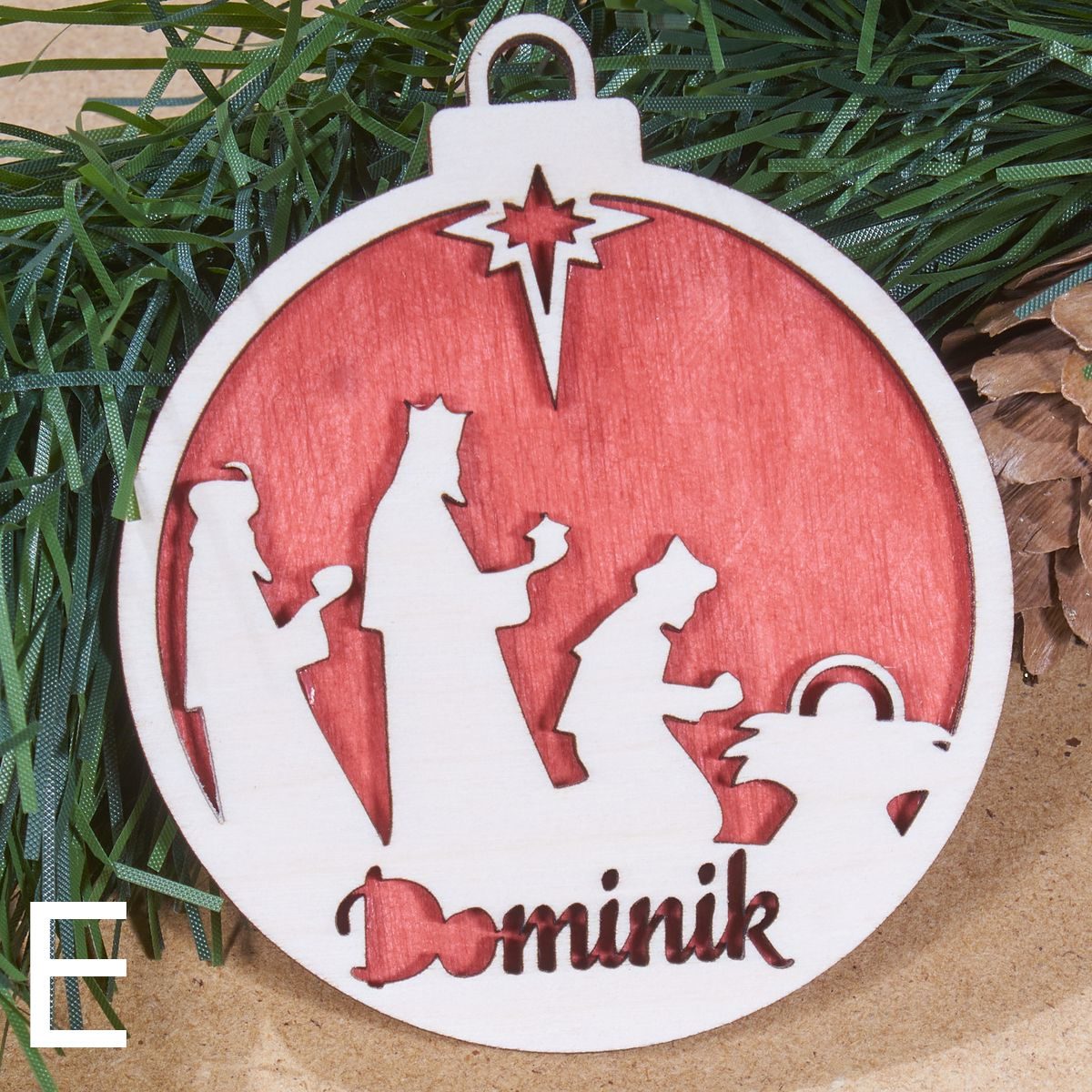 bombki 01 14 Bombka drewniana z imieniem