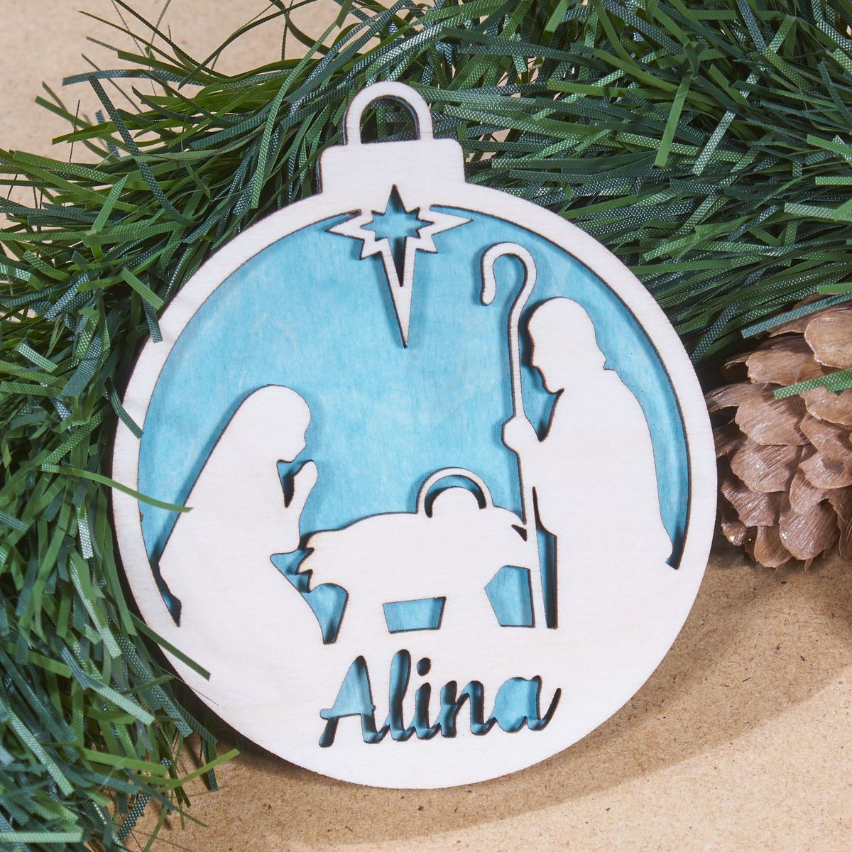 bombki 01 7 Bombka drewniana z imieniem