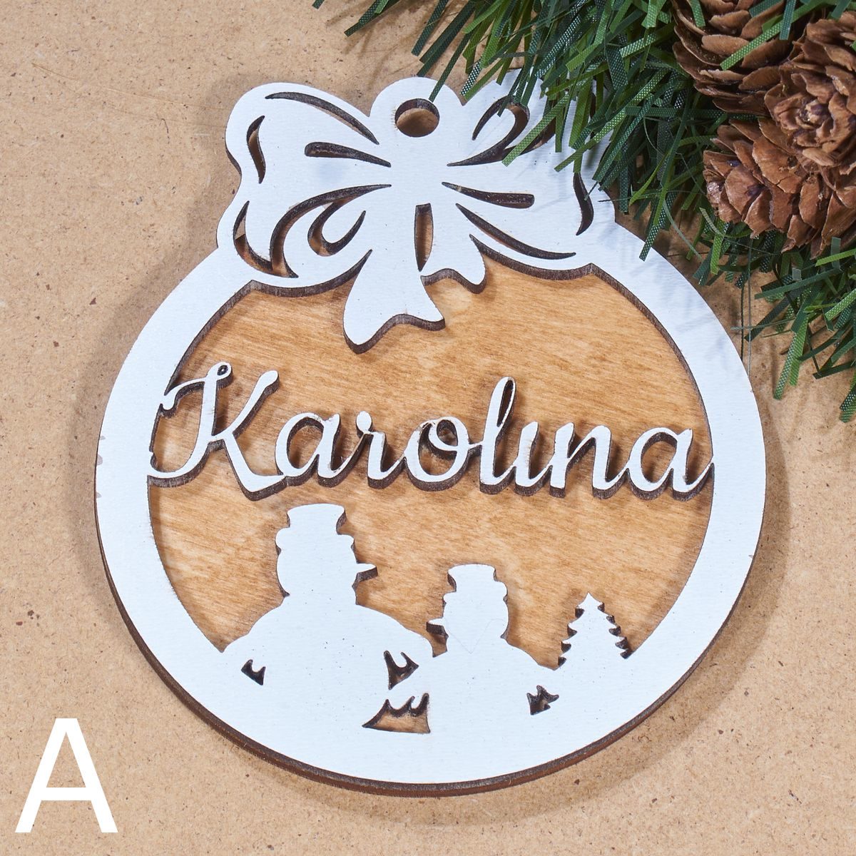 bombki imie 6a Bombka drewniana z imieniem