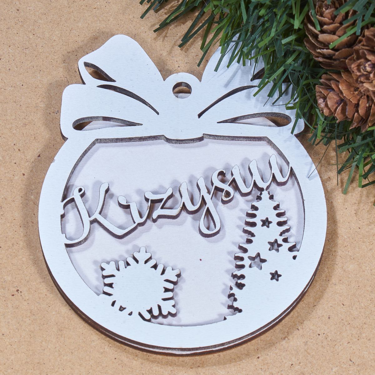 bombki imie 7 Bombka drewniana z imieniem