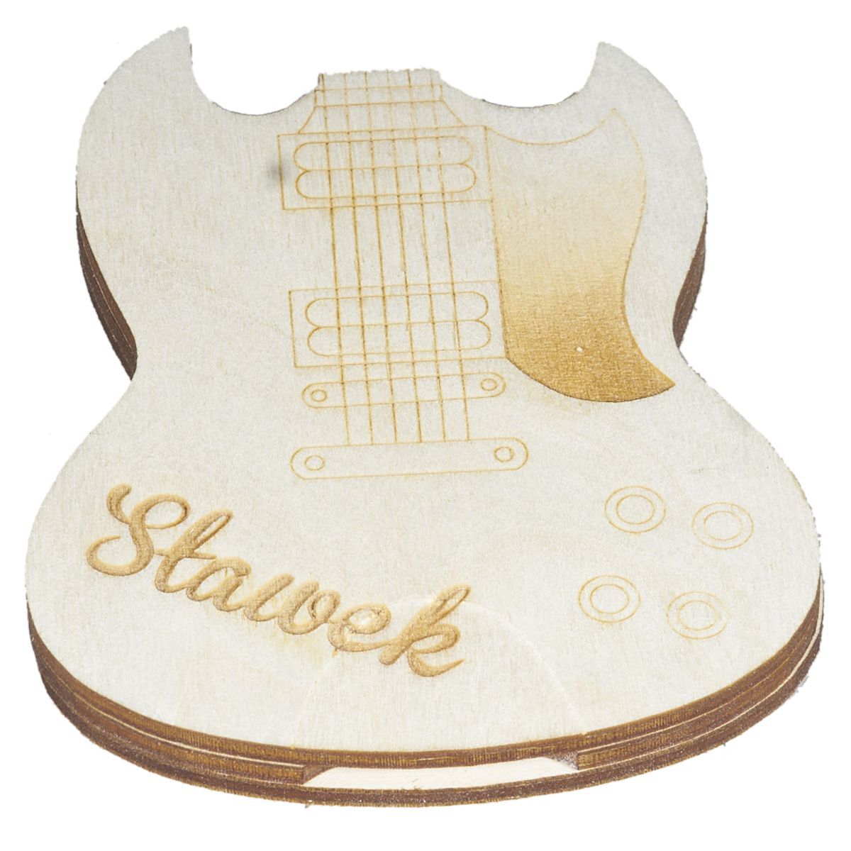 gitara 01 z 1 Efektowny pojemnik do 3 kostek gitarowych