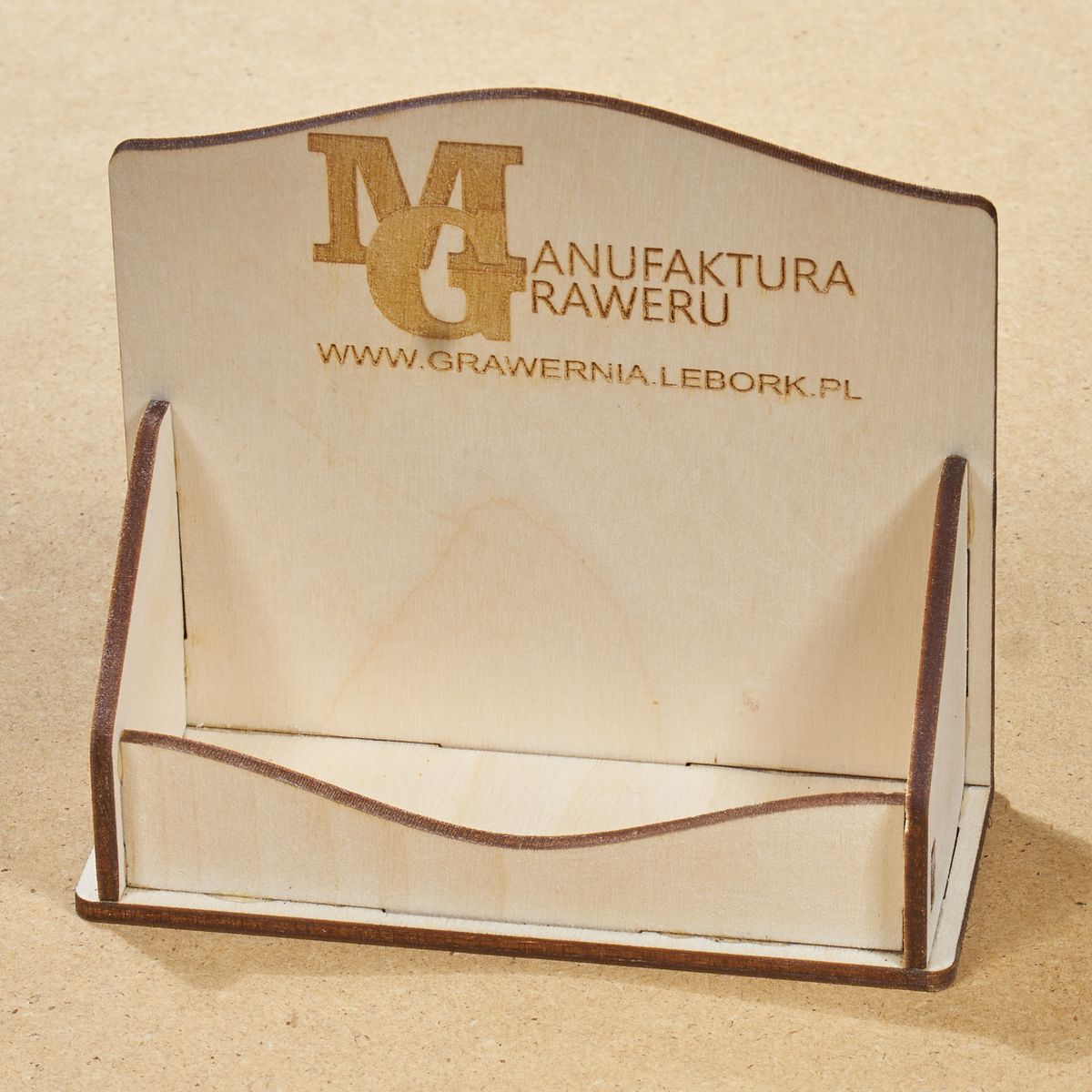 na wizytowki 05 3 Drewniany stojak na wizytówki wizytownik z grawerem