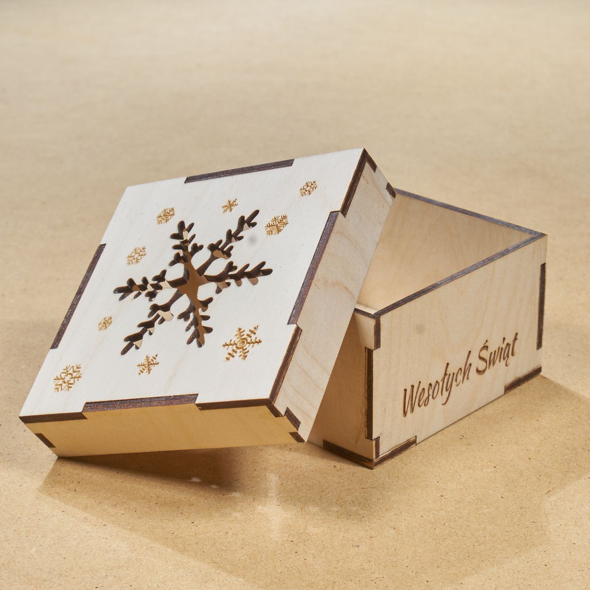 pudelko 13a 3 Drewniane pudełko na Boże Narodzenie