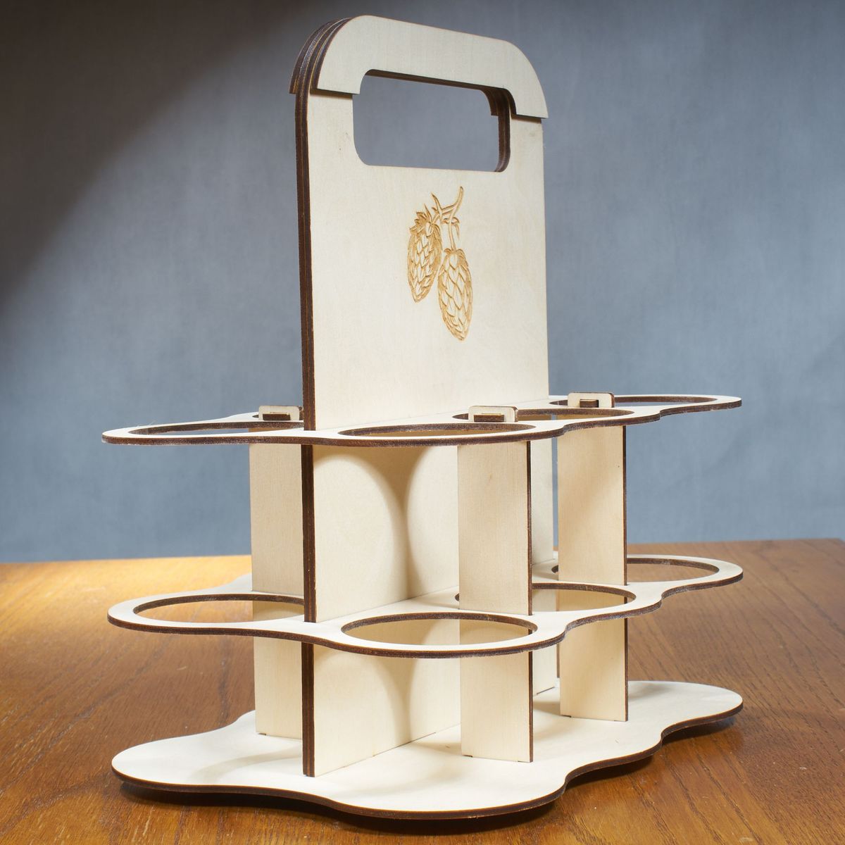 nosidelko piwo 02 3 Nosidełko na piwo z grawerem 6 butelek