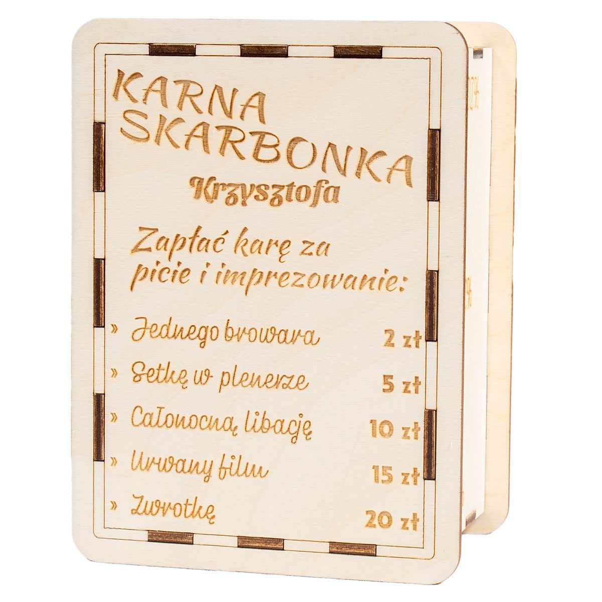 skarbonka 01f 1 Karna skarbonka z grawerem