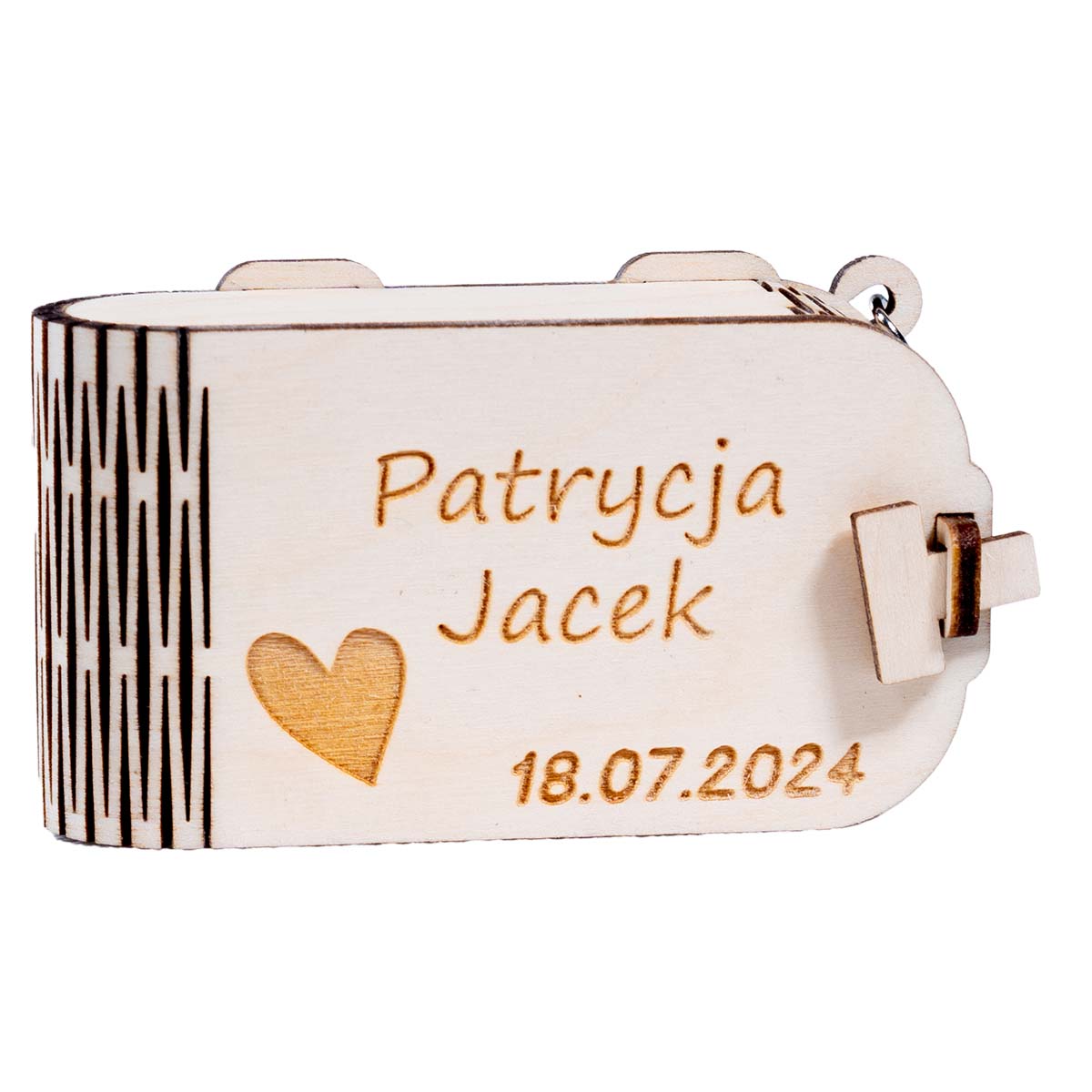 pendrive 04n 1 Drewniane pudełko z grawerem na pendrive