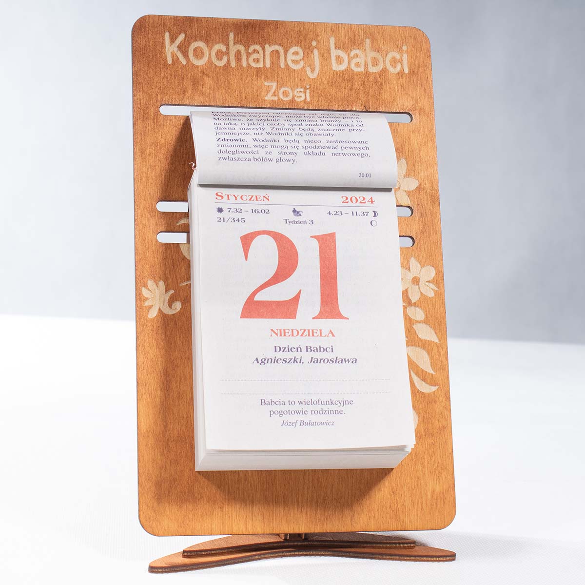 kalendarz 07 14 Kalendarz zdzierak podkładka stojąca