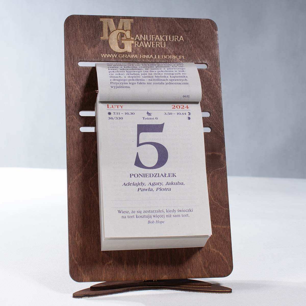 kalendarz 07 20 Kalendarz zdzierak podkładka stojąca