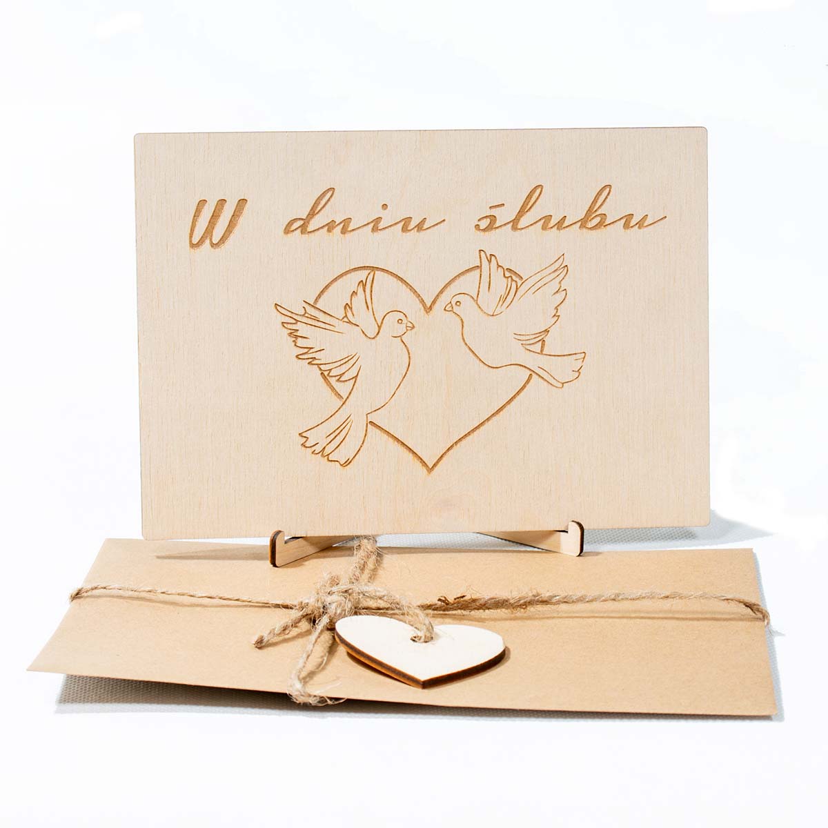 kartka poczt slub 02 6 Duża drewniana kartka pocztowa z życzeniami