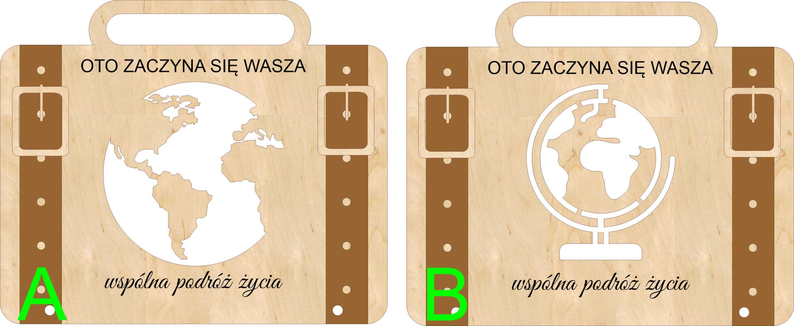 kartka walizka 16 scaled Walizka kartka na ślub drewniana