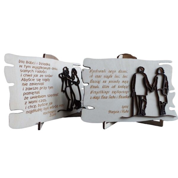 Tabliczka kartka pamiątka na dzień Babci i Dziadka