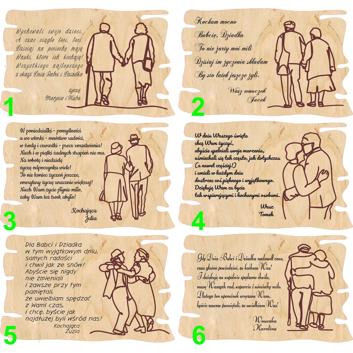 BD kartka 03 7 Tabliczka kartka pamiątka na dzień Babci i Dziadka
