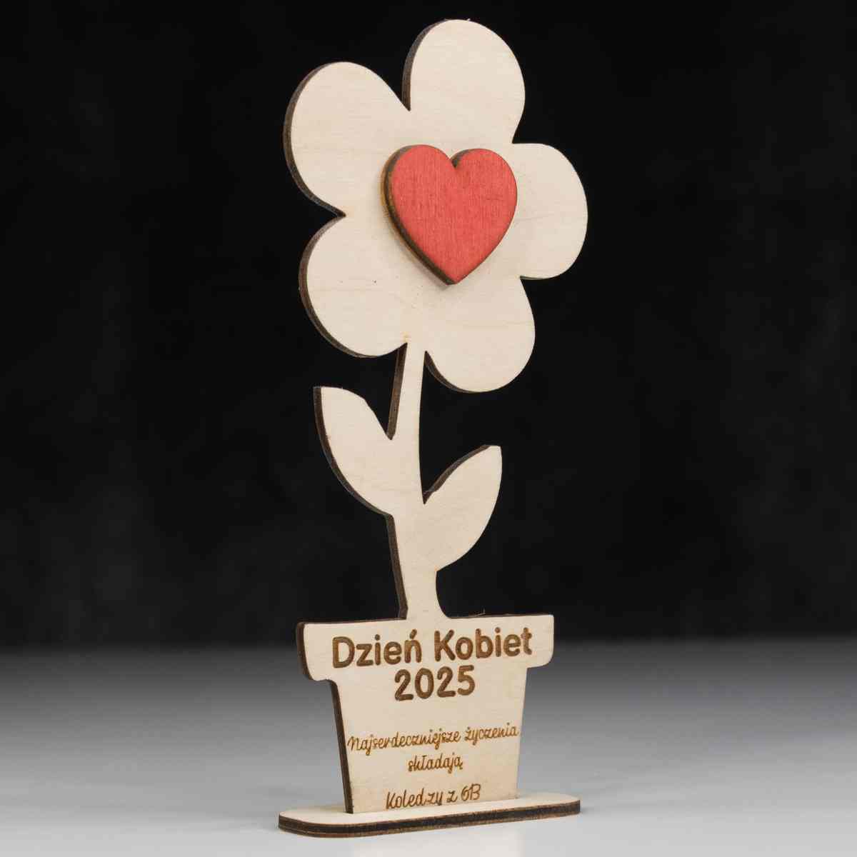 DSC05102 Drewniany kwiatek prezent na dzień kobiet