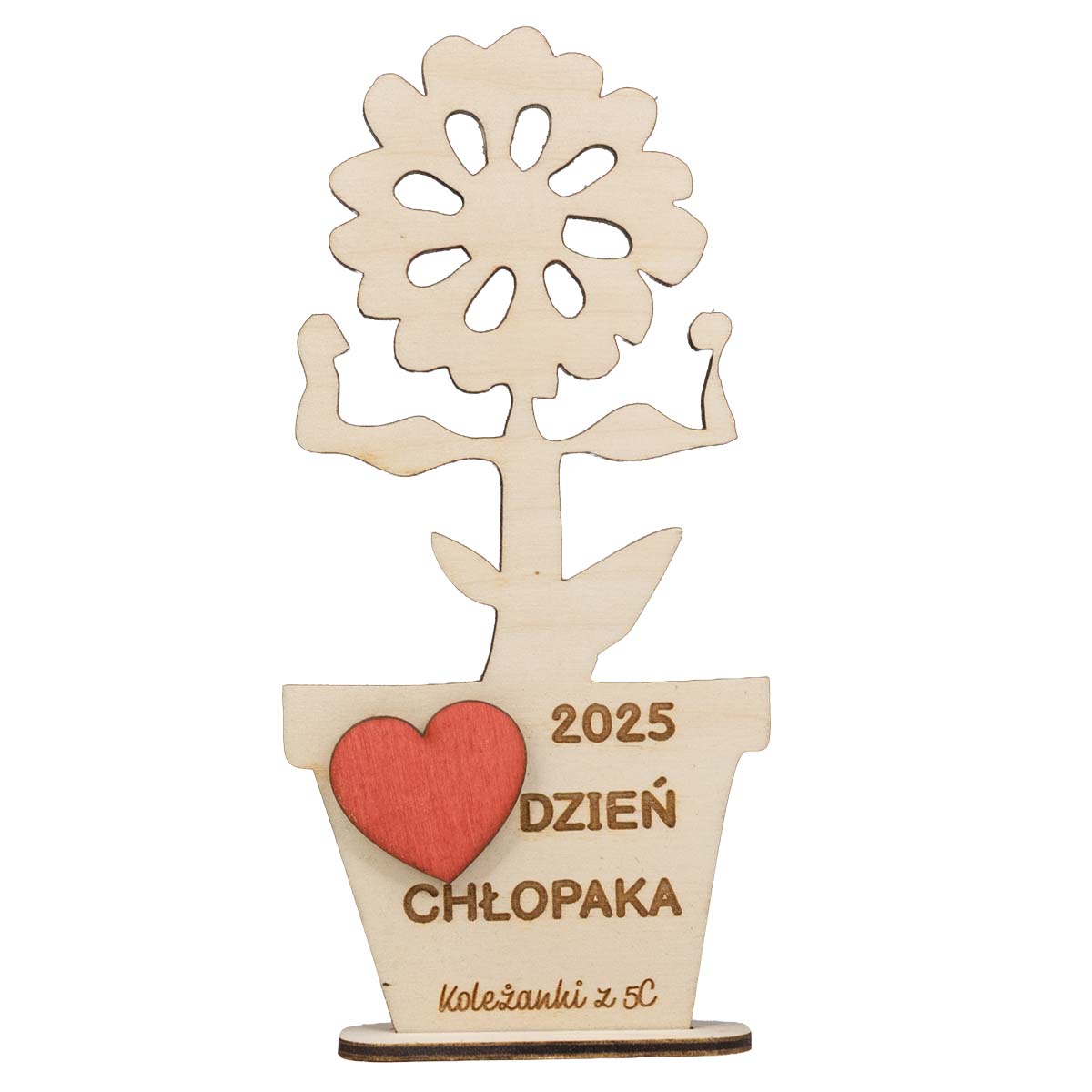 DSC05103 Drewniany kwiatek prezent na dzień chłopaka