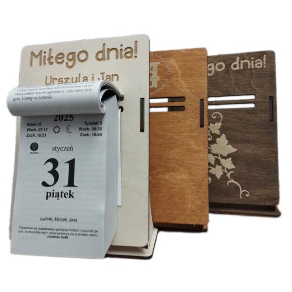 Stojak podkładka pod kalendarz zdzierak