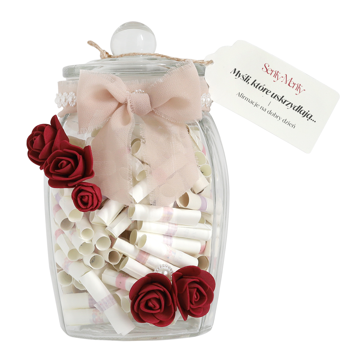 01 Afirmacje na dobry dzien 6 Afirmacje na Dobry Dzień: Słoik Velia – Codziennik Szczęścia | Rękodzieło