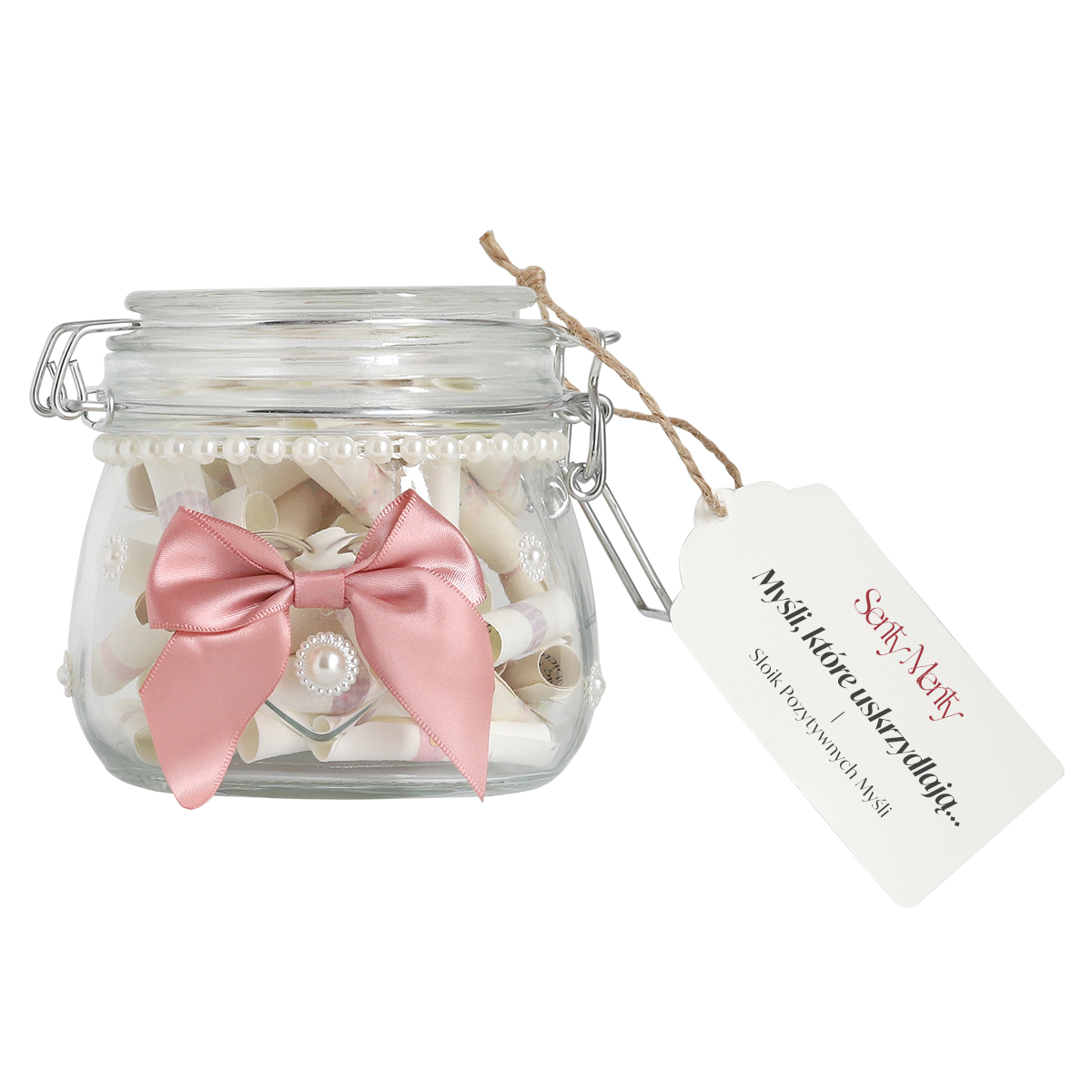 01 Sloik Pozytywnych Mysli 3 Słoik Pozytywnych Myśli Noemi – Codzienna Dawka Szczęścia | Rękodzieło