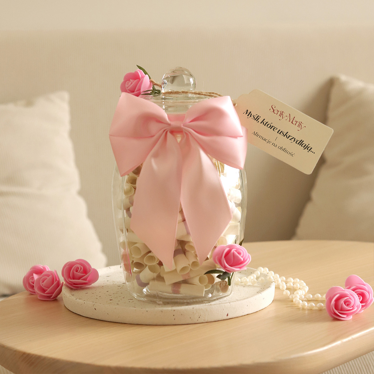 02 Afirmacje na obfitosc 1 Afirmacje na Pieniądze: Słoik Bella – Moc Obfitości | Rękodzieło na Prezent