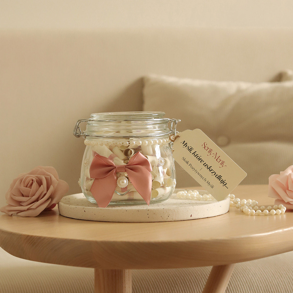 02 sloik pozytywnych mysli 3 Słoik Pozytywnych Myśli Noemi – Codzienna Dawka Szczęścia | Rękodzieło