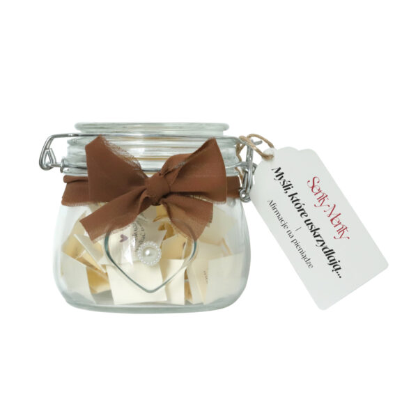 Afirmacje na Pieniądze Słoik Avelia Moc Obfitości Rękodzieło na Prezent