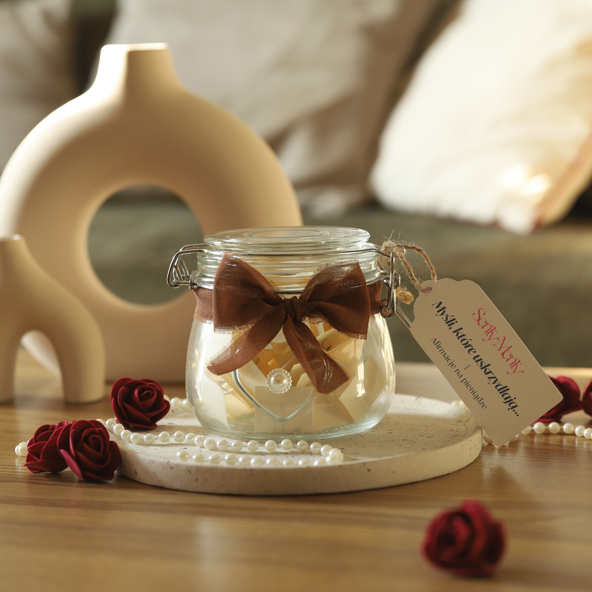 aukcje wzor 1 Afirmacje na pieniadze P2 Afirmacje na Pieniądze Słoik Avelia Moc Obfitości Rękodzieło na Prezent