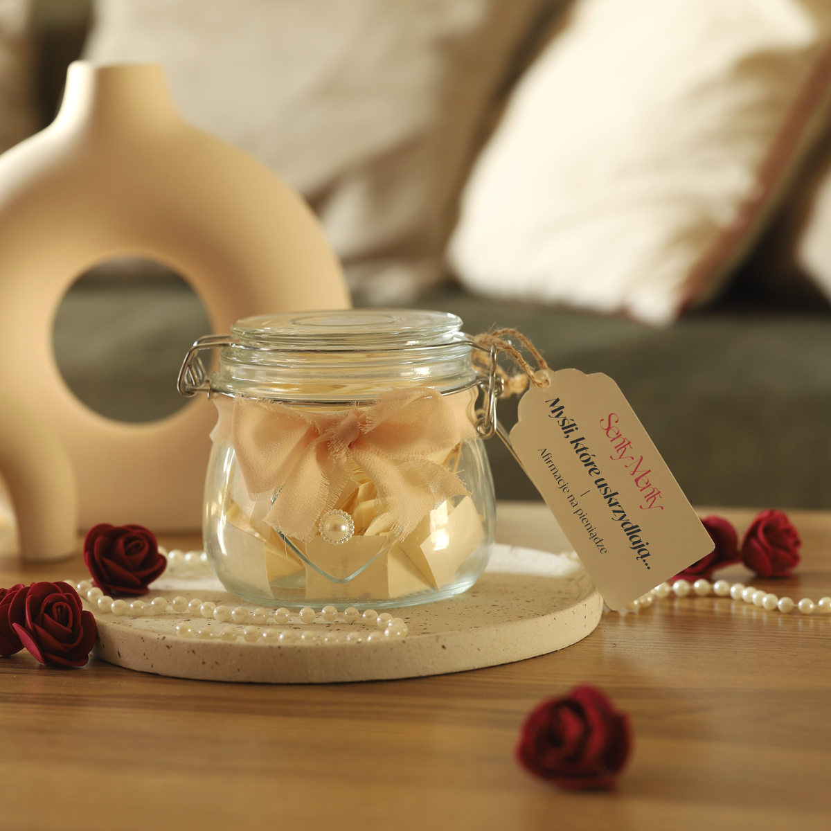 aukcje wzor 2 Afirmacje na pieniadze P2 Afirmacje na Pieniądze Słoik Livia Moc Obfitości Rękodzieło na Prezent