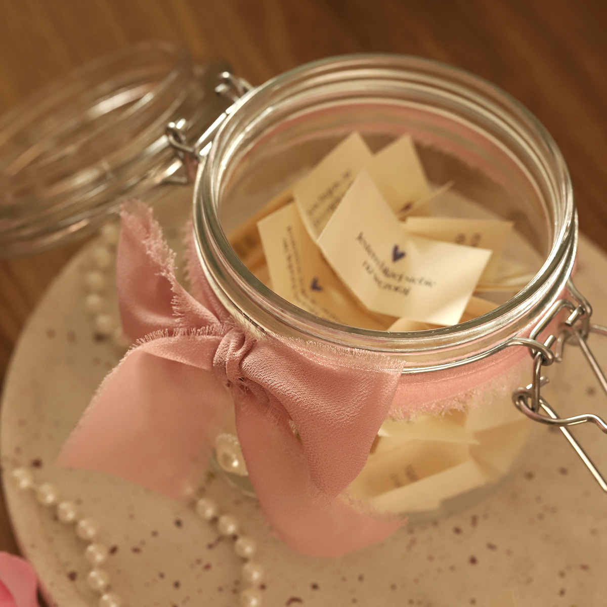 aukcje wzor 4 Afirmacje na Dobry Dzien P4 Afirmacje na Dobry Dzień Słoik Lila Dobre Myśli Rękodzieło na Prezent