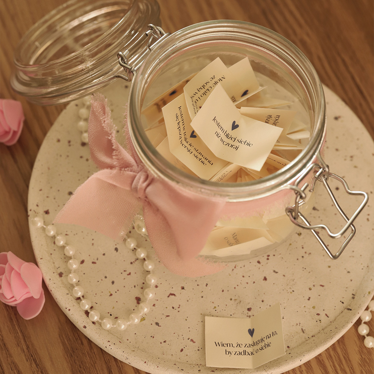 aukcje wzor 4 Sloik Wdziecznosci P3 Słoik Wdzięczności Lila Rytuał Uważności Pomysł na Prezent dla Dziewczyny