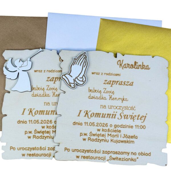 Zaproszenie na Komunię Świętą personalizowane