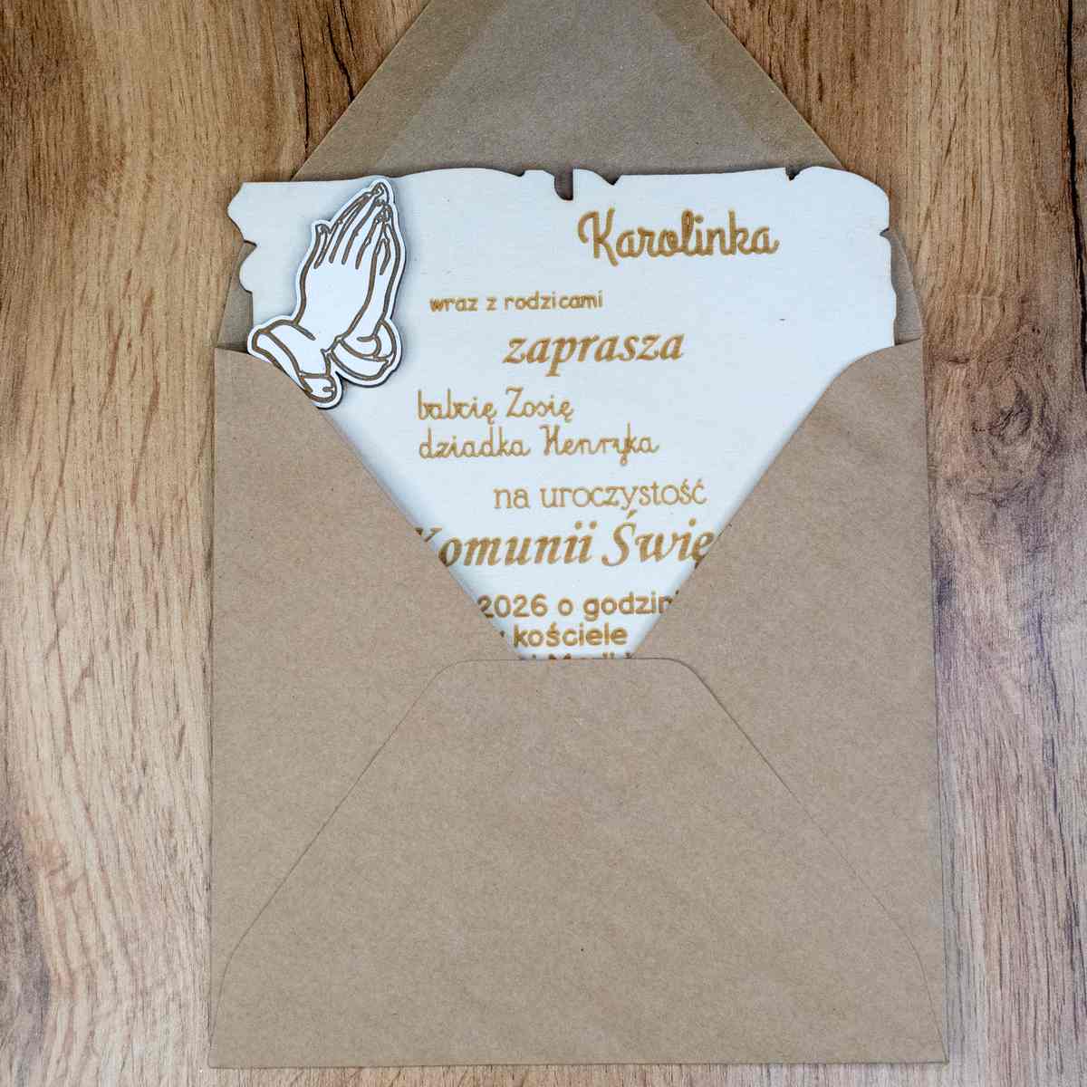 zaproszenie kom 3 7 Zaproszenie na Komunię Świętą personalizowane