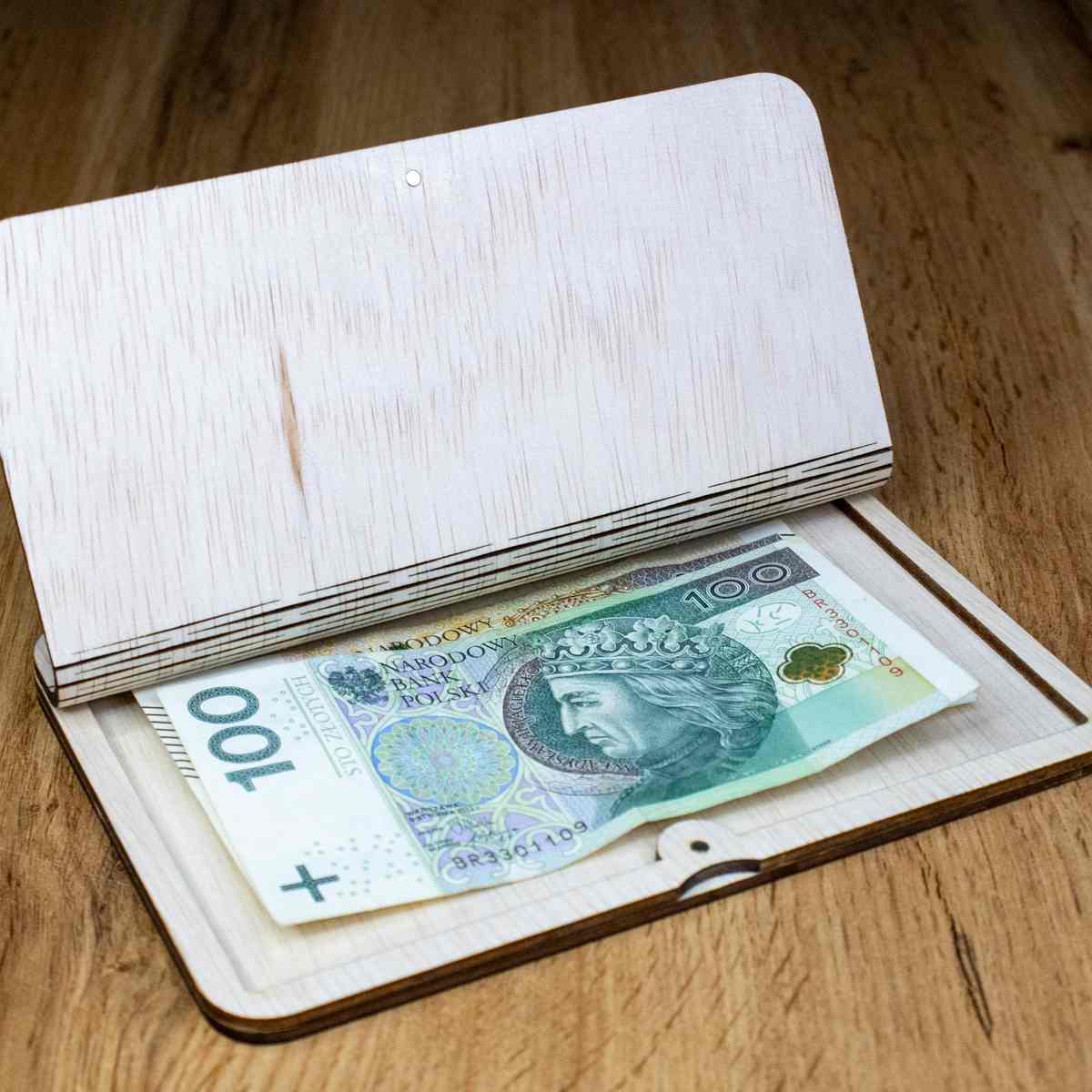 koperta 05 8 Drewniana koperta pudełko na pieniądze
