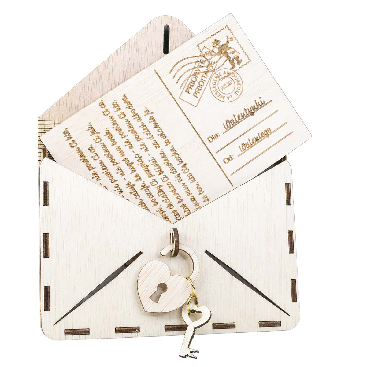 koperta 3 wal 0 Koperta z kartką pocztową na walentynki