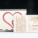 drewniana koperta na walentynki