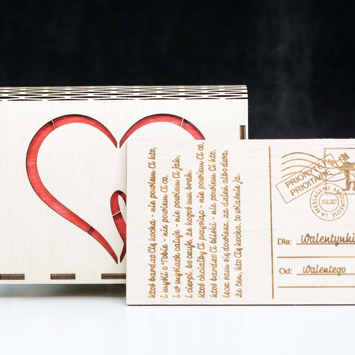 koperta 3 wal 2 Koperta z kartką pocztową na walentynki