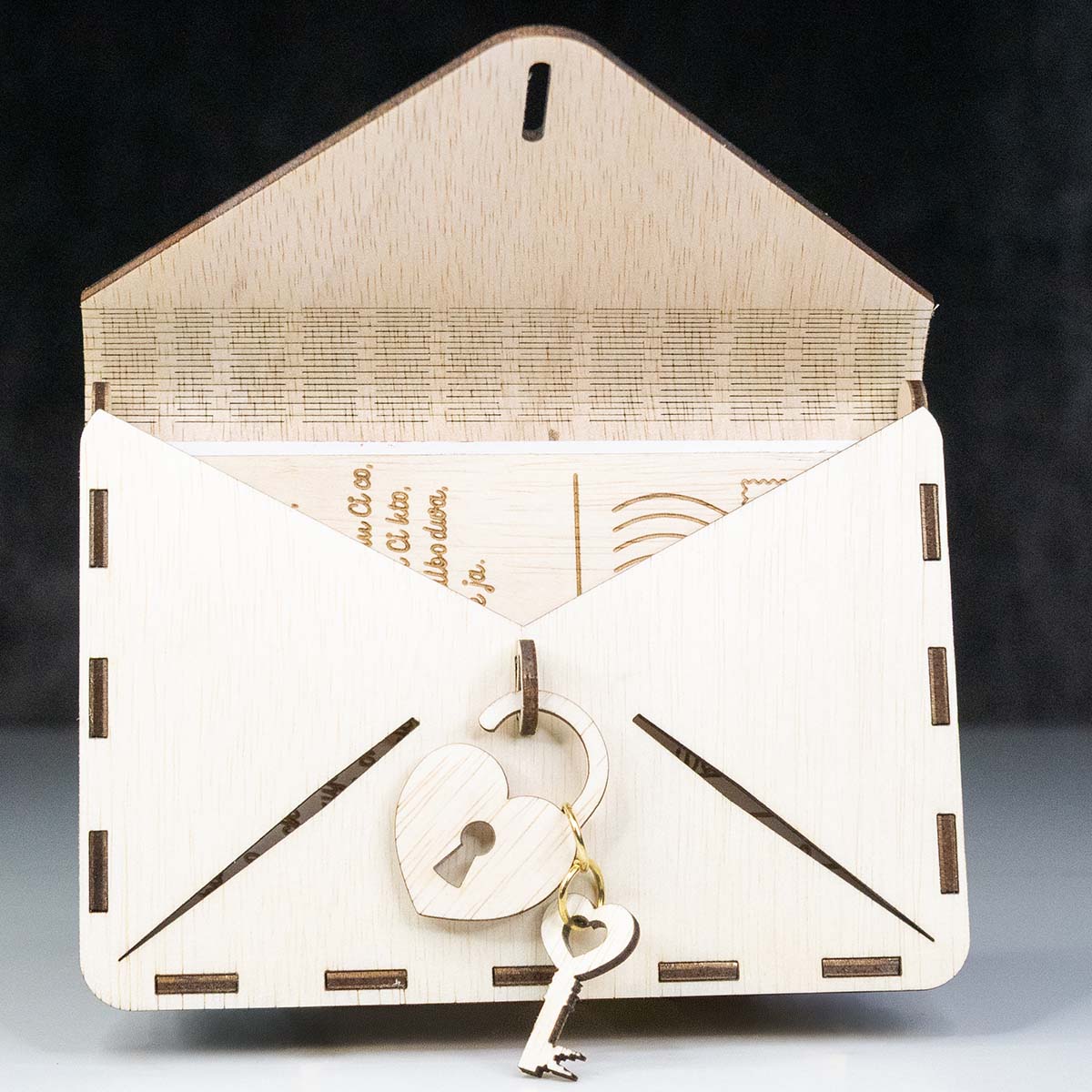 koperta 3 wal 8 Koperta z kartką pocztową na walentynki